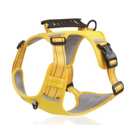 Dog Harness No Pull Breathable Reflective Pet Harness Vest (Option: Yellow-XS)