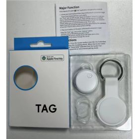 Reflective Collar Waterproof Holder Case For Airtag Air Tag Airtags Protective Cover Cat Dog Kitten Puppy Nylon Collar (Option: AK28 white with keychain)