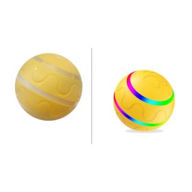 Pet New Cat Wicked Ball Toy Intelligent Ball USB Cat Toys Self Rotating Ball Automatic Rotation Ball (Option: Yellow-Set)