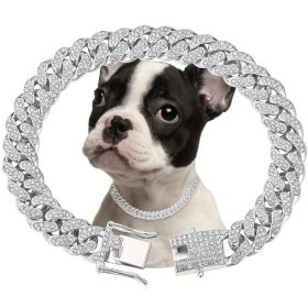 Shiny Diamond Safety Metal Necklace (Option: Silver-S)