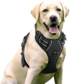 Dog Harness; No-Pull Pet Harness with 2 Leash Clips; Adjustable Soft Padded Dog Vest; Reflective No-Choke Pet Oxford Vest with Easy Control Handl (Color: Baby Blue, size: X-Large)