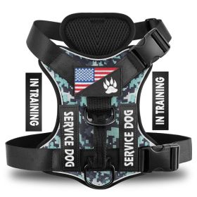 Reflective Breathable Solid Color Polyester Dog Strap (Option: Camouflage colour-XL)