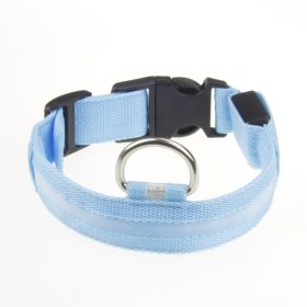 LED Luminous Pet Dog Collar Night (Option: Blue Light-XS)